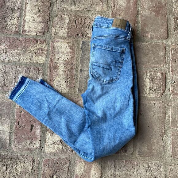 American Eagle Super Stretch Hi-Rise Jegging Crop Jeans Size 00 - Picture 13 of 13